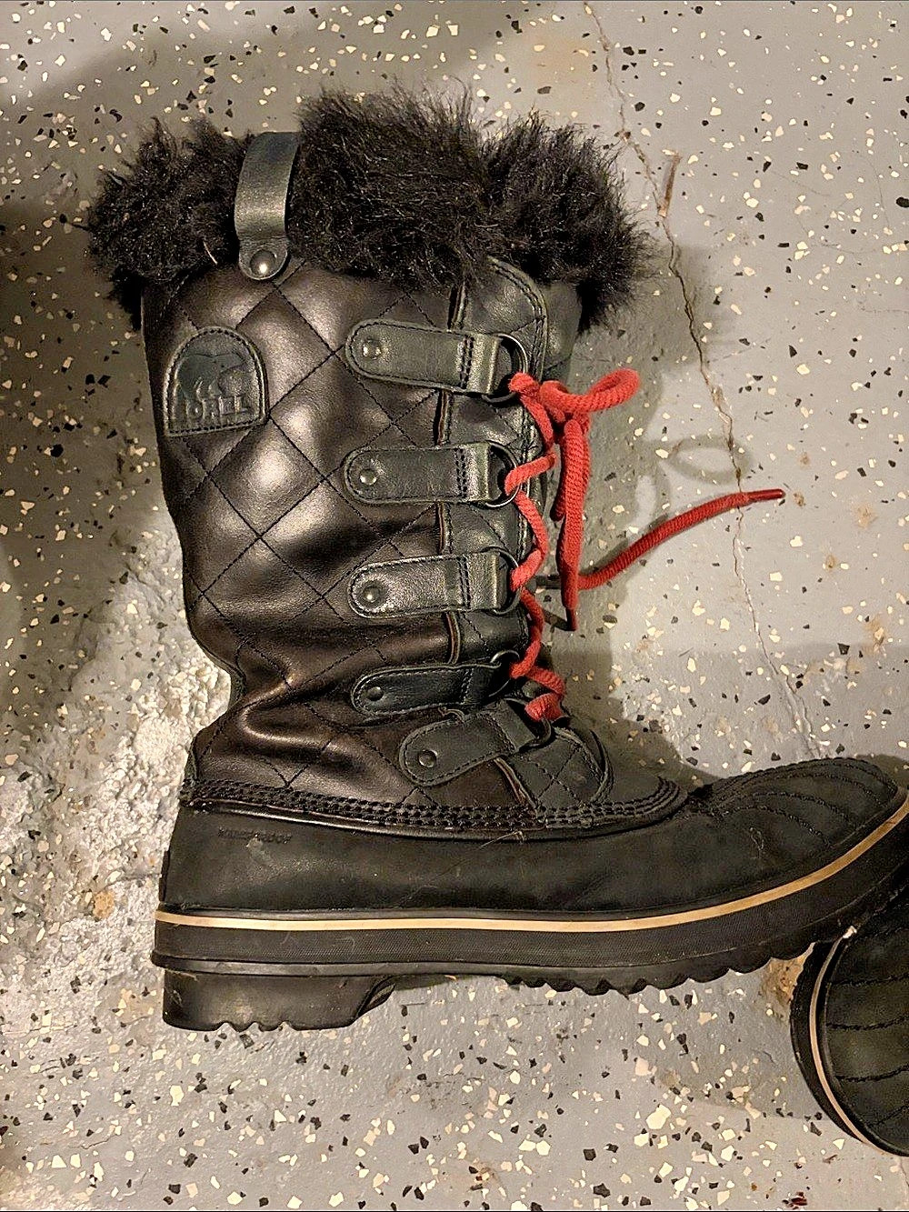 Sorel Joan of Arctic Quilted Winter Boot Quilted Winter Boots Black US 9
